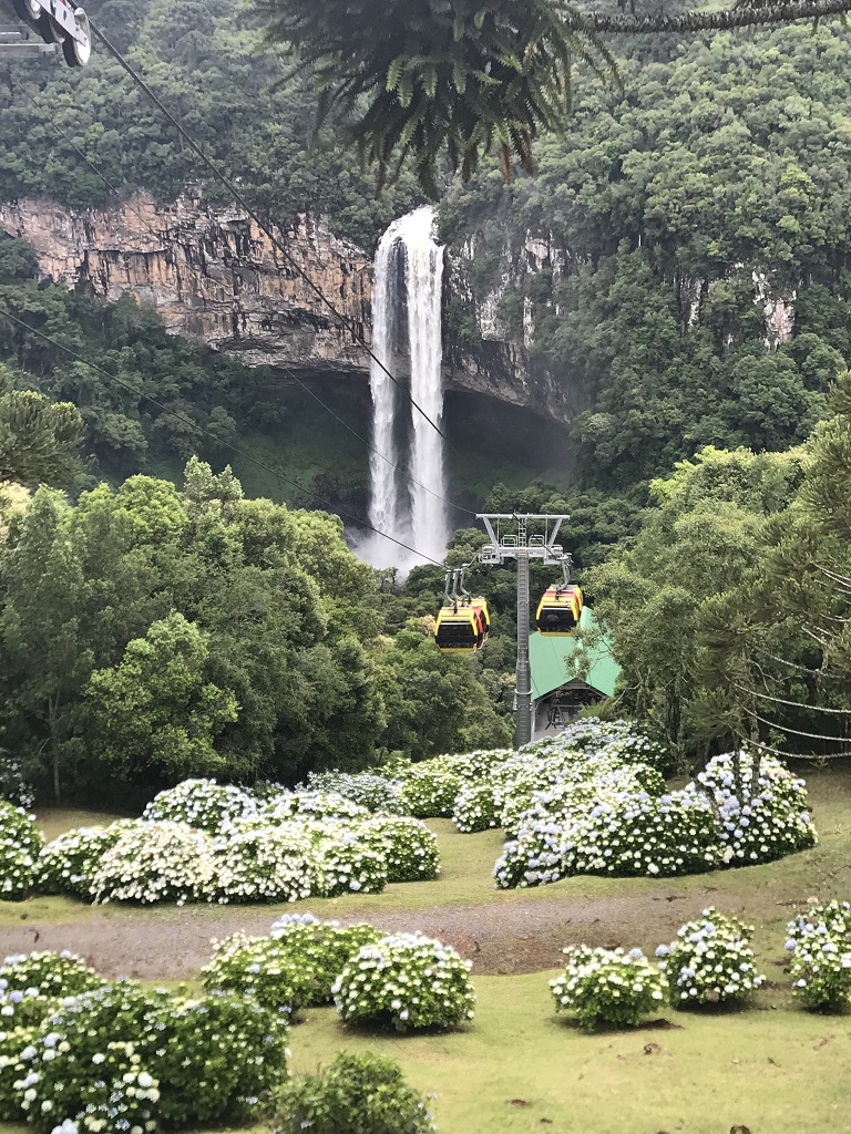 o que fazer na serra gaúcha com chuva bondinhos aéreos em frente à cascata